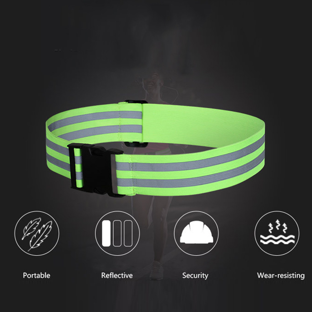 Running Visibility Gear - Adjustable Reflective Belt High Visibility Safety