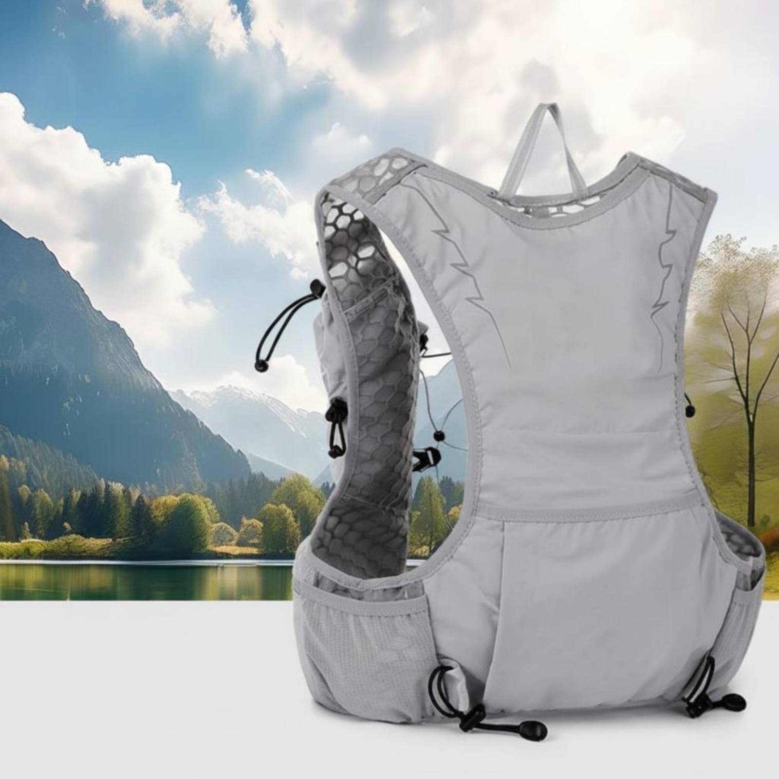 Running Gear Design - Hydration Vest Backpack Breathable Mesh Running