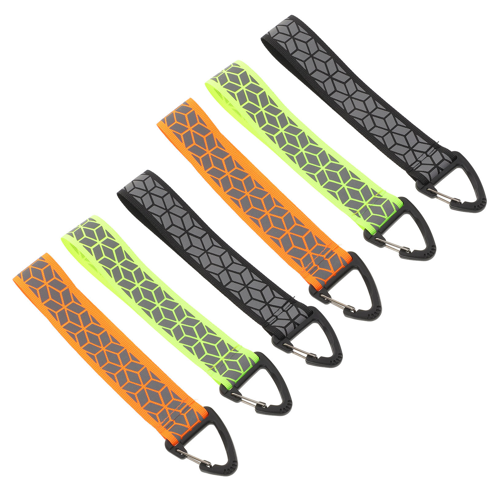 Running Visibility Gear - 6Pcs Reflective Outdoor Keychains High Visibility