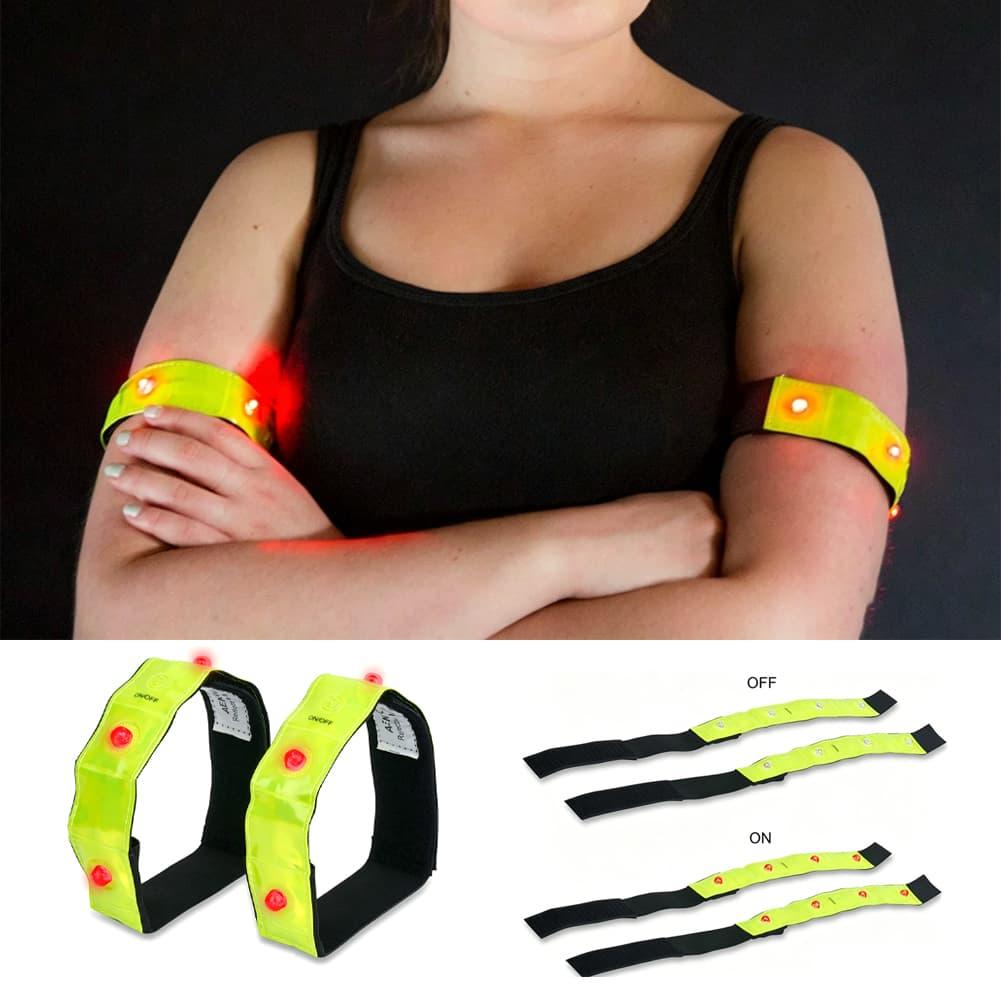 Running Visibility Gear - LED Reflective Armband With Flash Steady