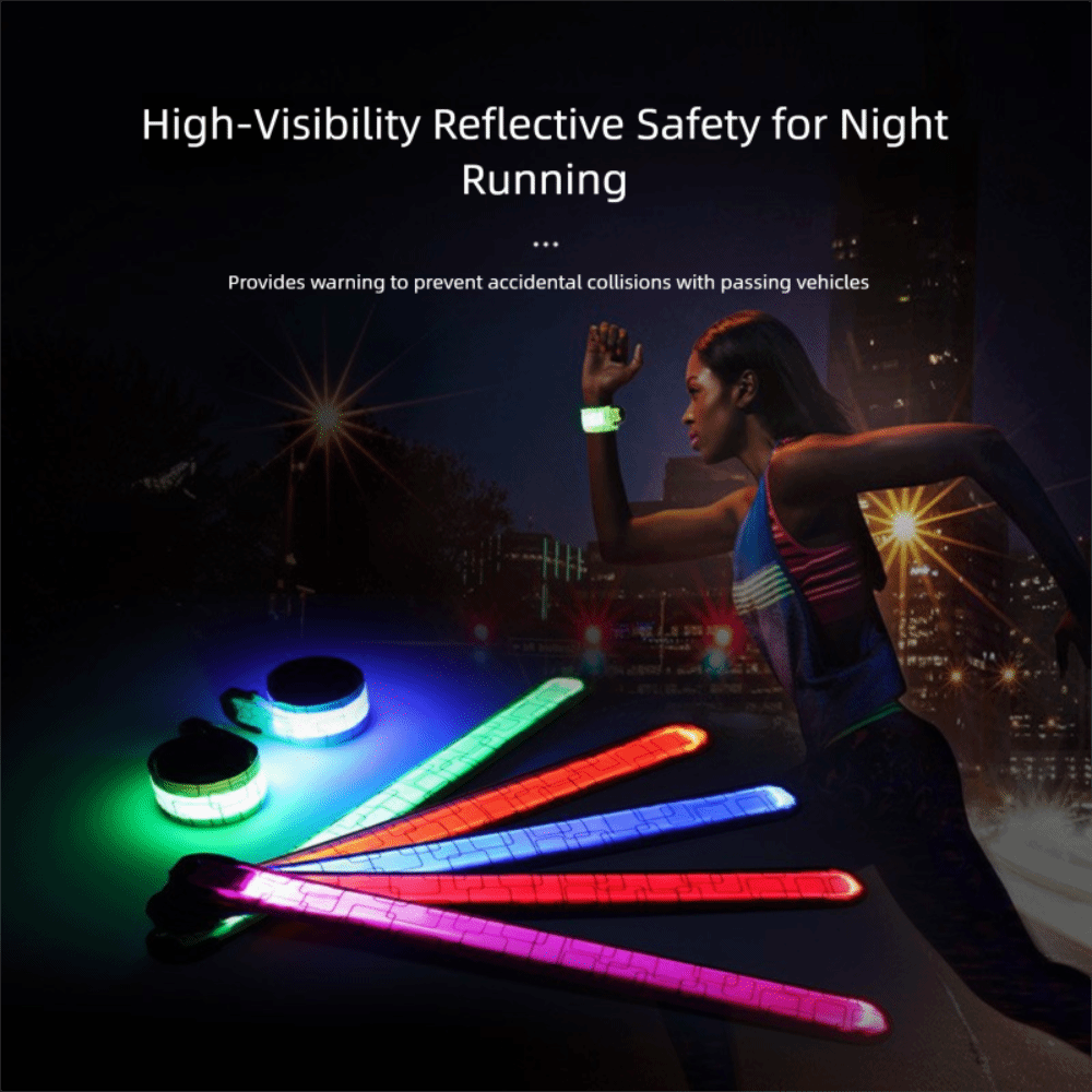Running Visibility Gear - Battery Style Night Running Armband 5
