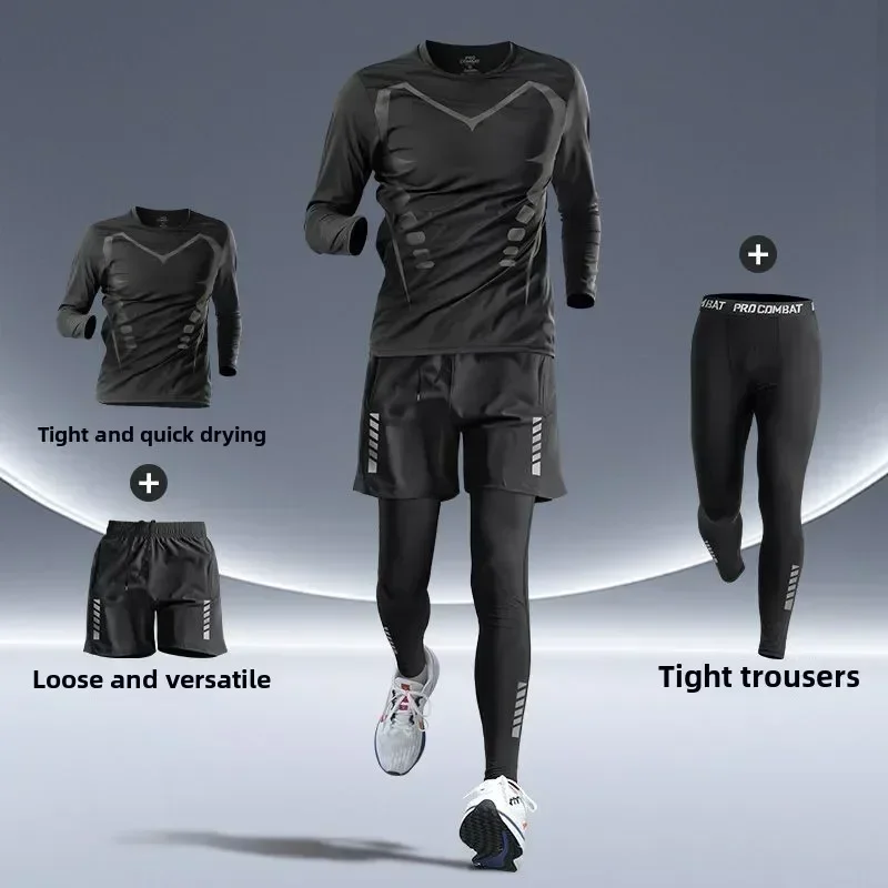 Men's Fitness Running Set Tigh - đánh giá và giá Running Gear Autumn